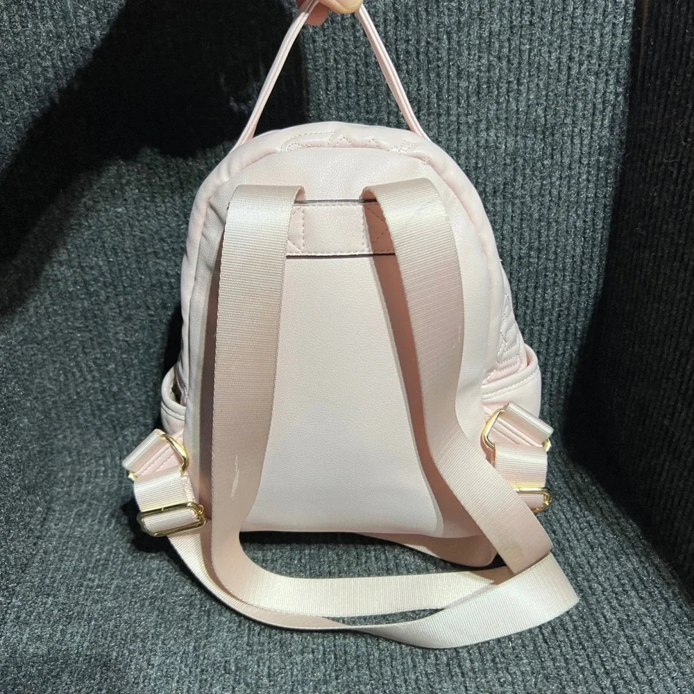Juicy Couture Mini Backpack Womens Small Pink Embossed Logo Faux Leather Y2K Bag